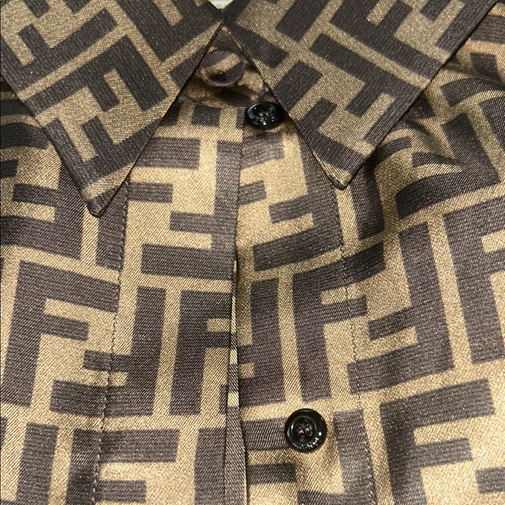 Fendi Brown Monogram Cropped Jacket - Picture 8 of 8